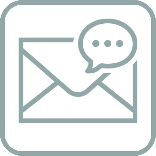 Icon of envelope and speech bubble